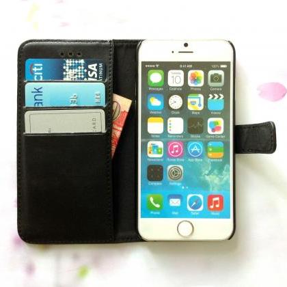 Compass Iphone 6 4.7 Leather Wallet Case, Vintage..