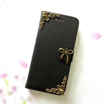 Bowknot Iphone 6 4.7 Leather Wallet Case, Vintage..