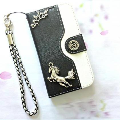 Horse Iphone 6 6s 4.7 Leather Wallet Case, Vintage..