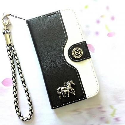 Horse Iphone 6 6s 4.7 Leather Wallet Case, Vintage..