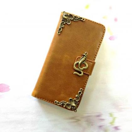 Snake Iphone 6 4.7 Leather Wallet Case, Vintage..
