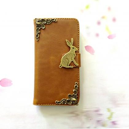 Rabbit Iphone 6 6s 4.7 Leather Wallet Case,..