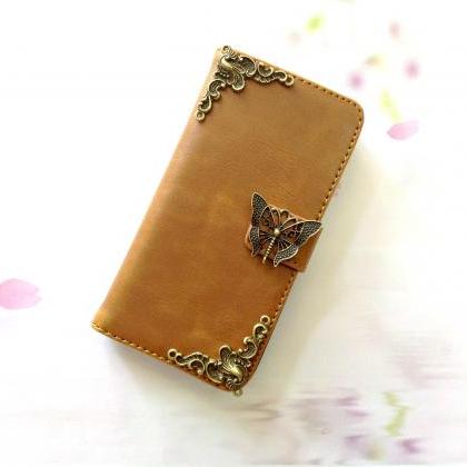Butterfly Iphone 6 6s 4.7 Leather Wallet Case,..