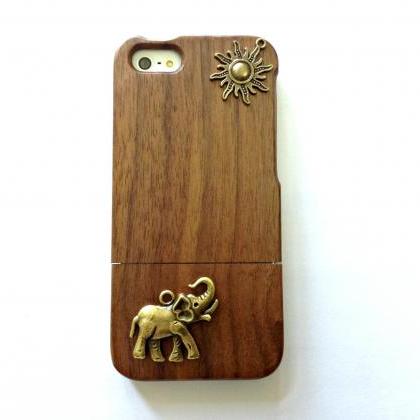 Elephant Iphone 6 6s 4.7 Wood Case, Vintage Iphone..
