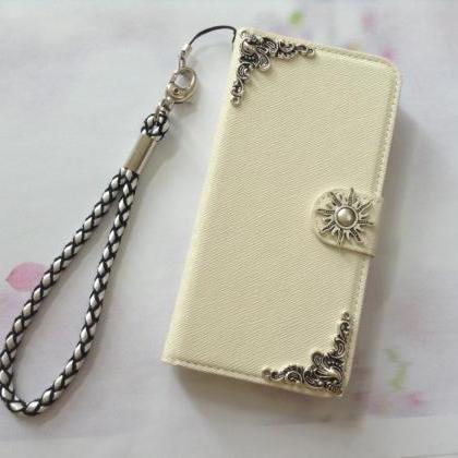 Sun White Removable Phone Wallet, Iphone 6 6s 4.7..