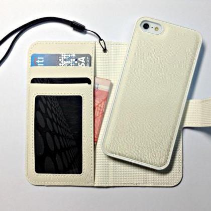 Tiger White Removable Phone Wallet, Iphone 6 4.7..