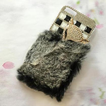 Fur Fox Crystal Iphone 6 6s 4.7 Bling Crystal..