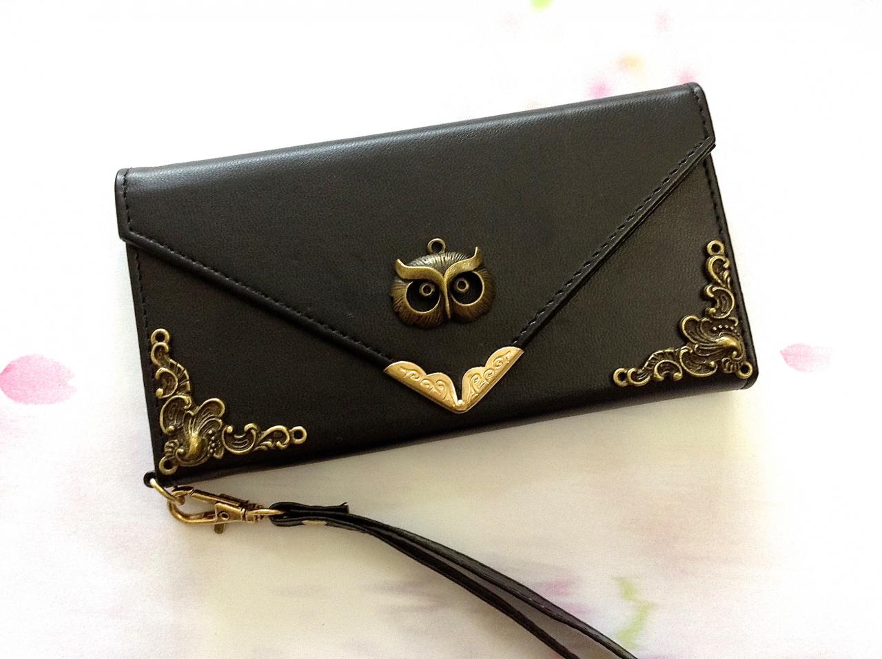 Owl Iphone 6 6s 4.7 Leather Wallet Case, Vintage Iphone 6 6s Plus Leather Wallet Case, Item No.280